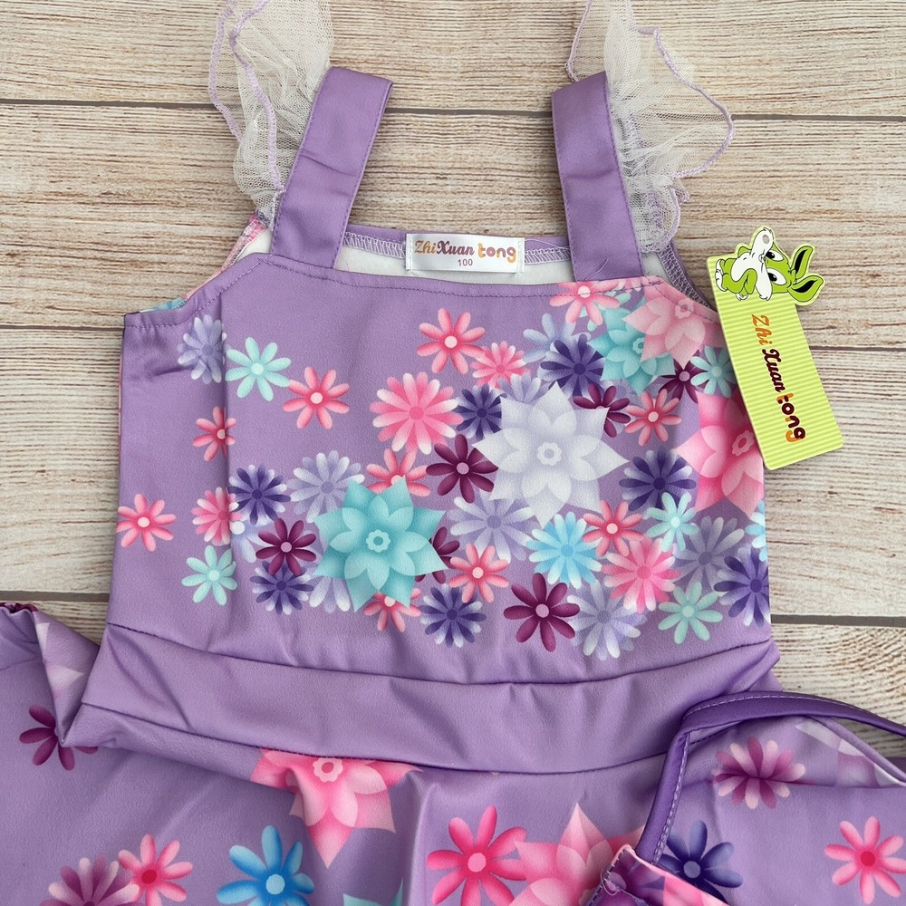 Encanto Princess Isabella Cosplay Dress with Bag Sz 3-4 y (100) Encanto Costume - Picture 10 of 11